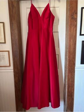 betsy and adam red lace dress Betsy & Adam | Dresses | Betsy Adam Full Length Red Lace Gown
